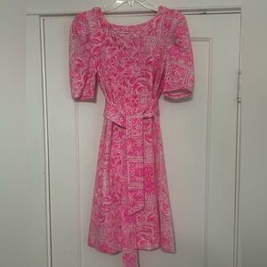 NWT Lily Pulitzer Harriet Dress New Blooms on The Block Piñata Pink Small